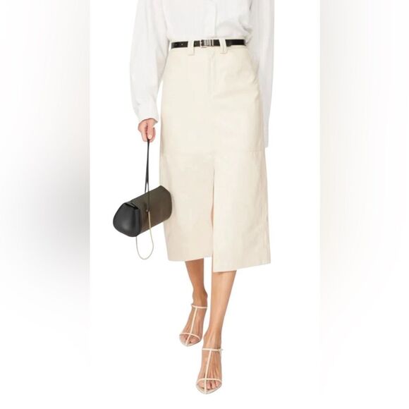 A.L.C. Faux Leather Alden Skirt Size 2 - Picture 1 of 7